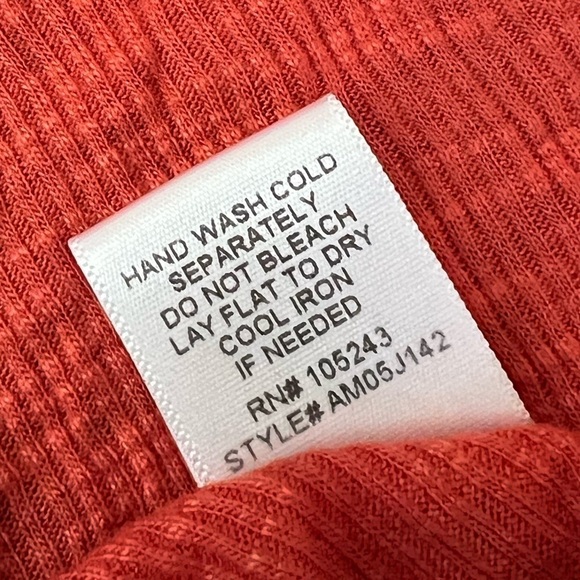 HIP Happening in the Present Orange Lace Knit Sleeveless Vest Cardigan M - Picture 10 of 11